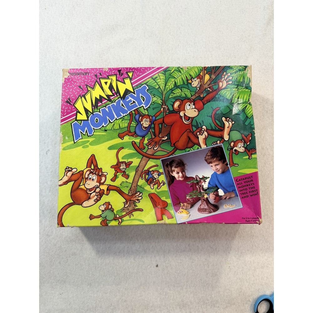 Vintage Pressman Jumpin' Monkeys Skill Action Game Kids Toy Retro 90's READ